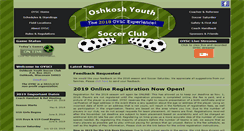 Desktop Screenshot of oshkoshyouthsoccer.org